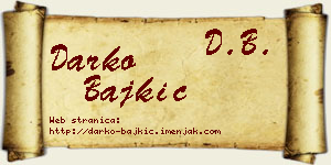 Darko Bajkić vizit kartica